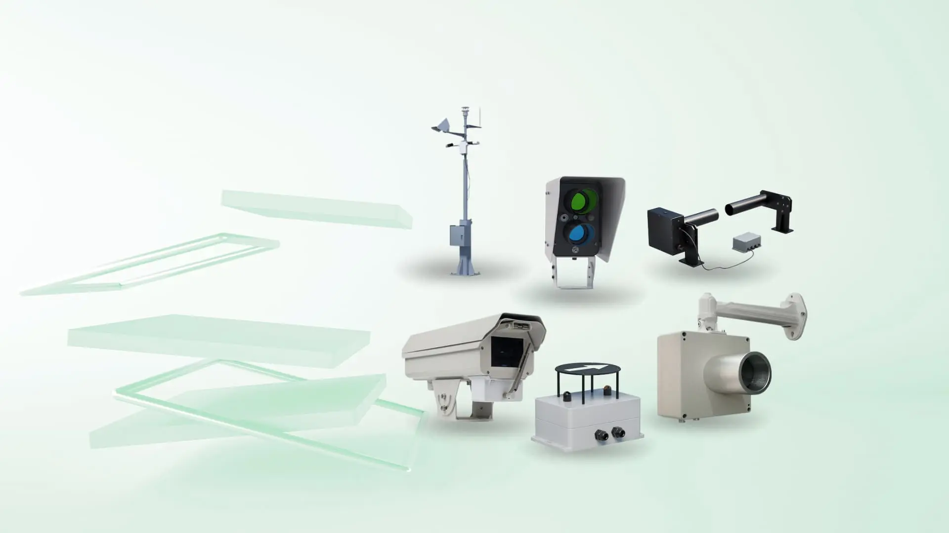 A series of 6 mobile weather stations including vehicle-mounted and handheld meteorological sensors